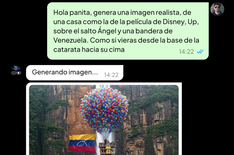 Generando imágenes a través de WhatsApp con Panita